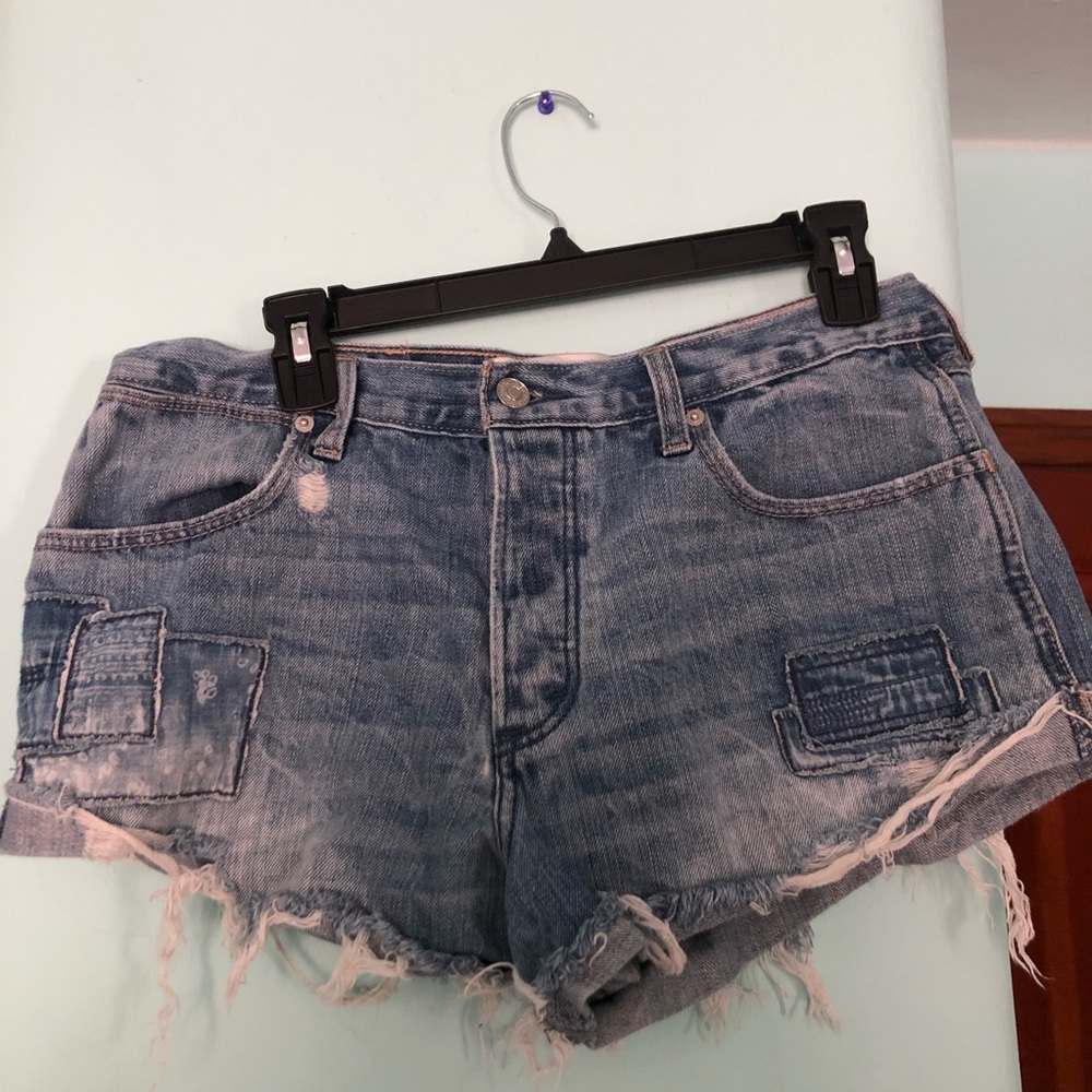 Light wash Abercrombie and Fitch shorts